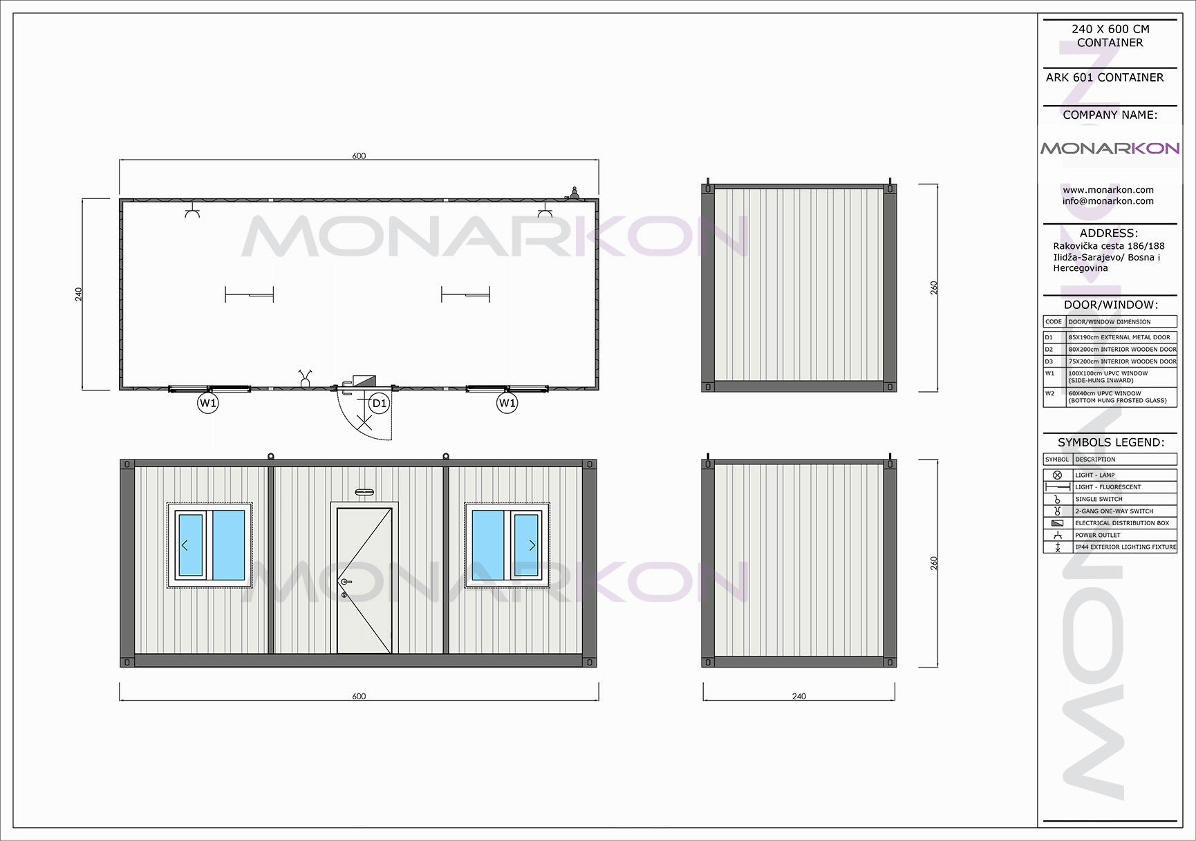 Kancelarijski kontejner model ark 601